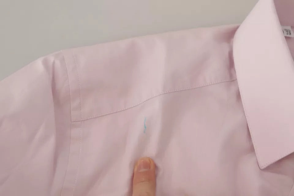 Dolce & Gabbana Açık Pembe Pamuklu Elbise Resmi Erkek GOLD Gömlek